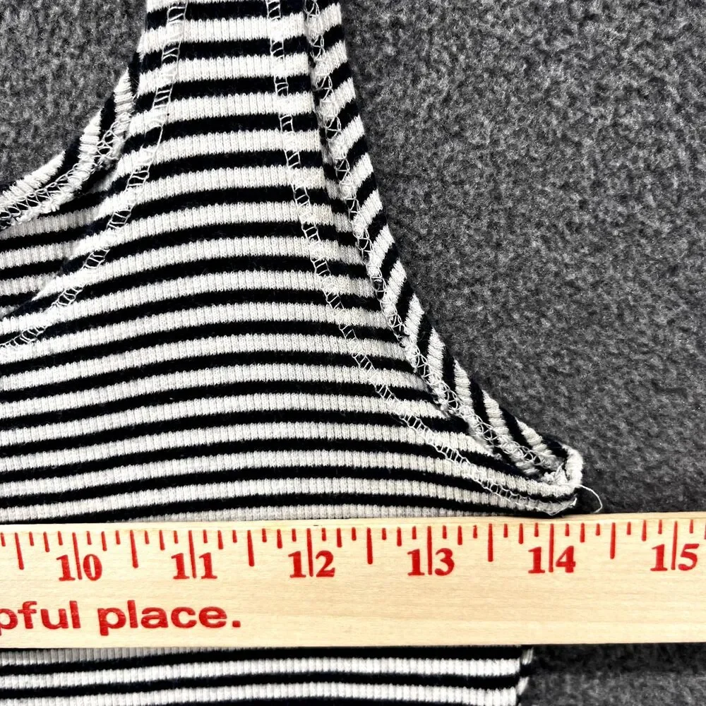 Zara Trafaluc Top Girls‎ Junior Medium Blue White Stripes Stretch Tank